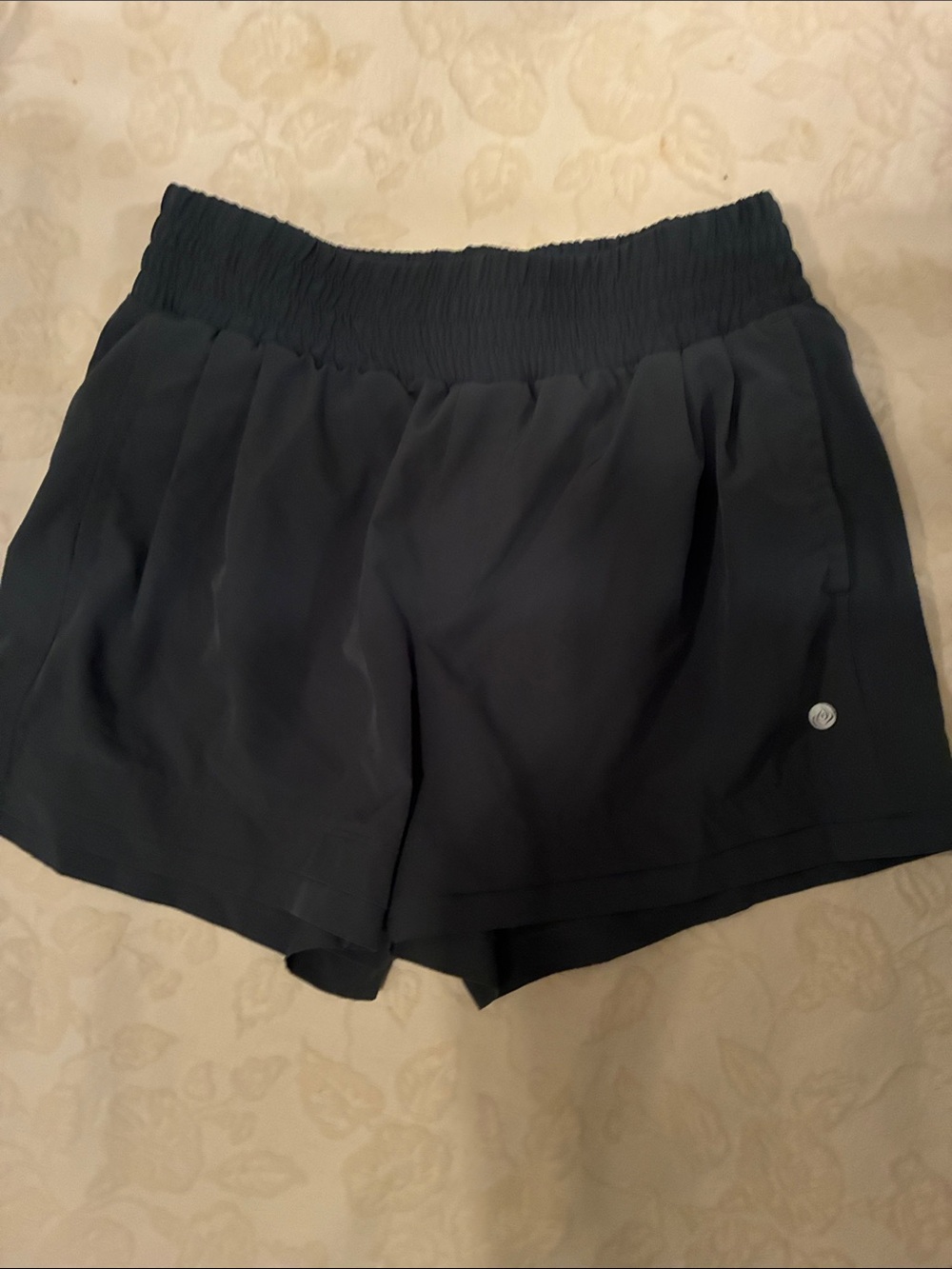 Women’s Slate Blue Athletic Shorts with Elastic Waist